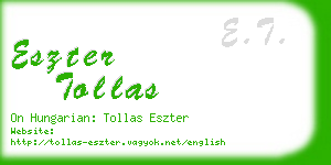 eszter tollas business card